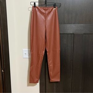 Faux leather pants